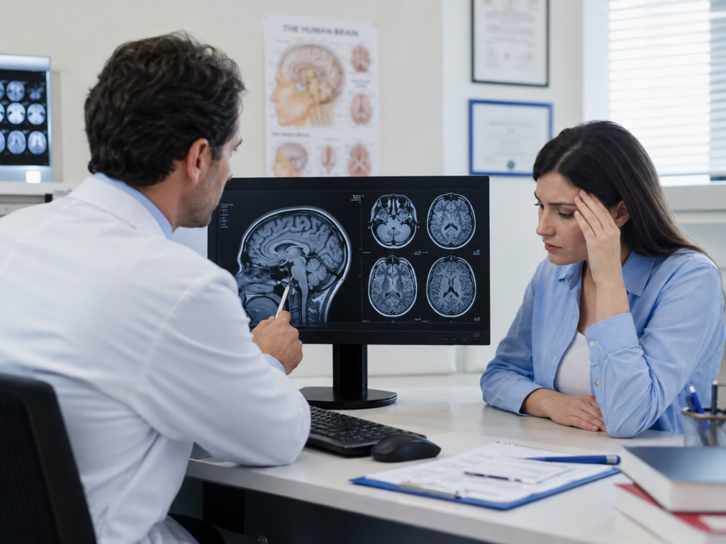 Neurólogo evaluando paciente con migraña en Lima